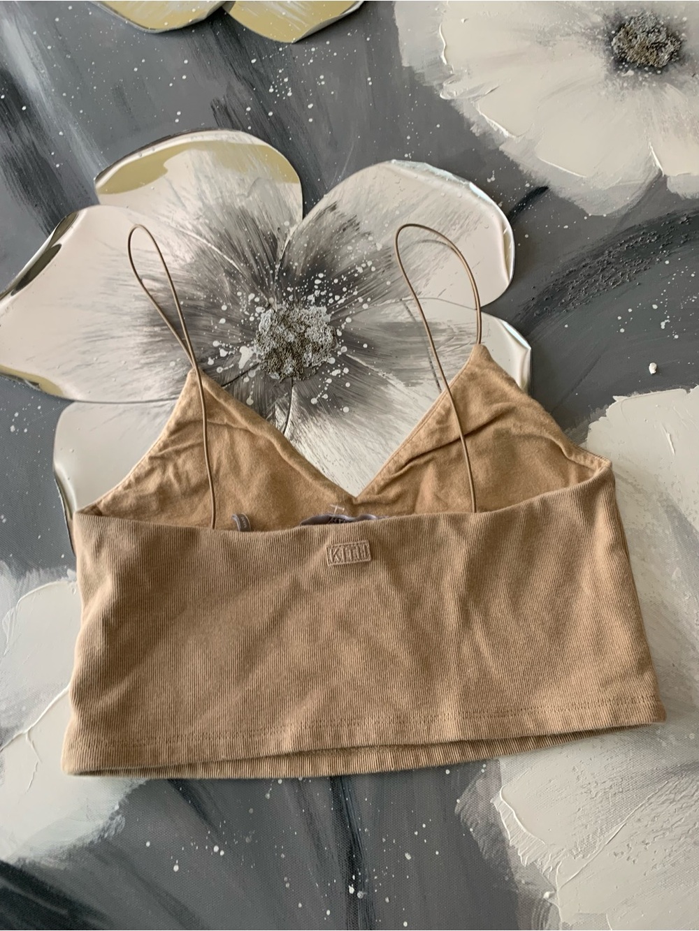 Kith Tan/ Beige Knit Crop Top/Bralette, Size Small